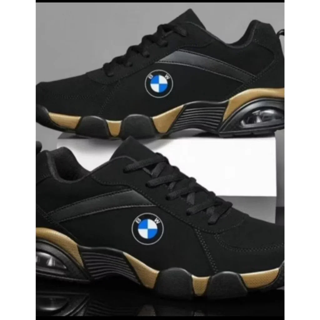 Tênis Couro Masculino BMW Sapato Esportivo Casual