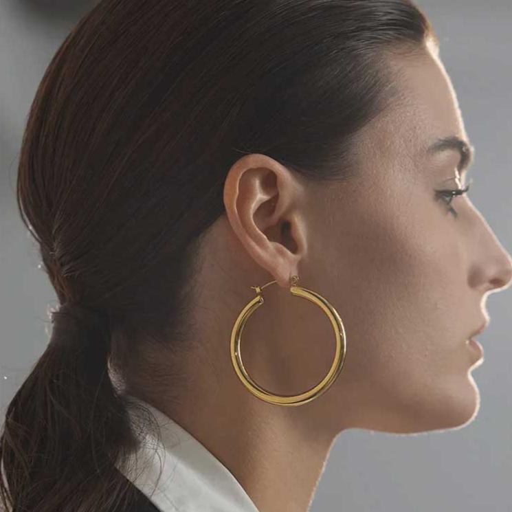 Brinco Argola Grande Banhado em Ouro 18k - Sundian - Sundian