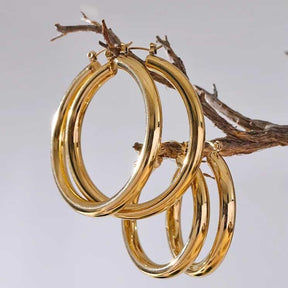 Brinco Argola Grande Banhado em Ouro 18k - Sundian - Sundian