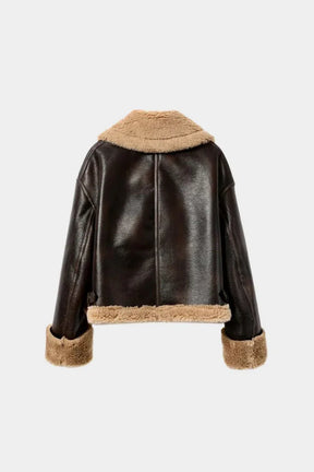 Casaco Feminino de Pele Vintage – Elegância e conforto para o dia a dia