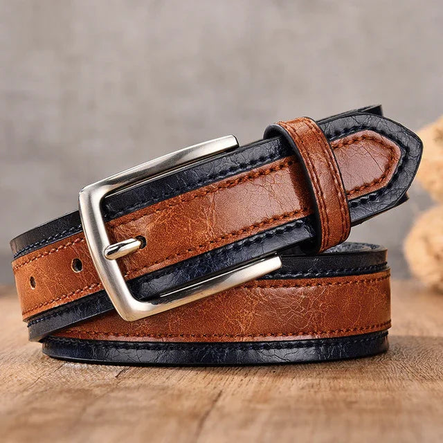 Cinturón de cuero clásico vintage para hombre