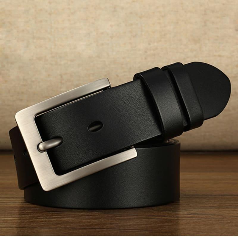 Cinturón básico de cuero para hombre 