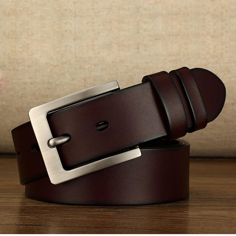 Cinturón básico de cuero para hombre 