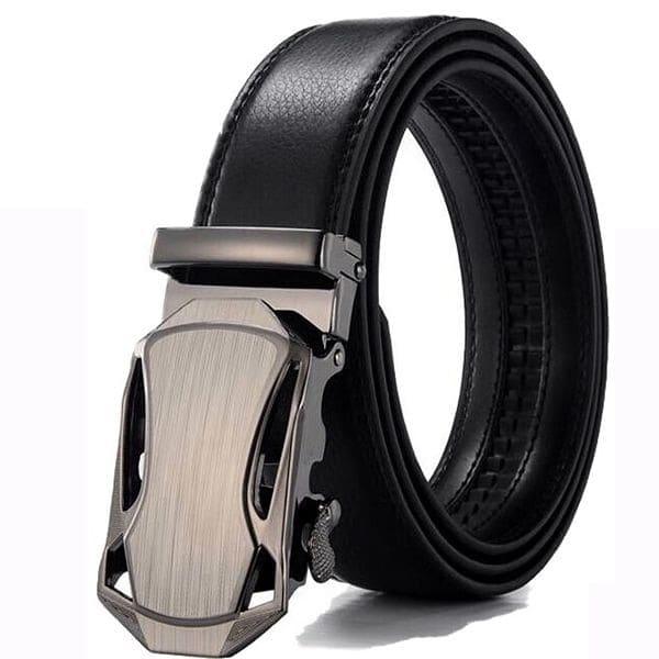 Cinturón de cuero para hombre con hebilla automática