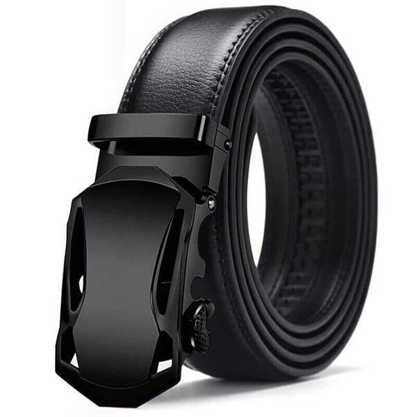 Cinturón de cuero para hombre con hebilla automática
