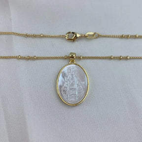 Colar Virgem Maria de Madrepérola