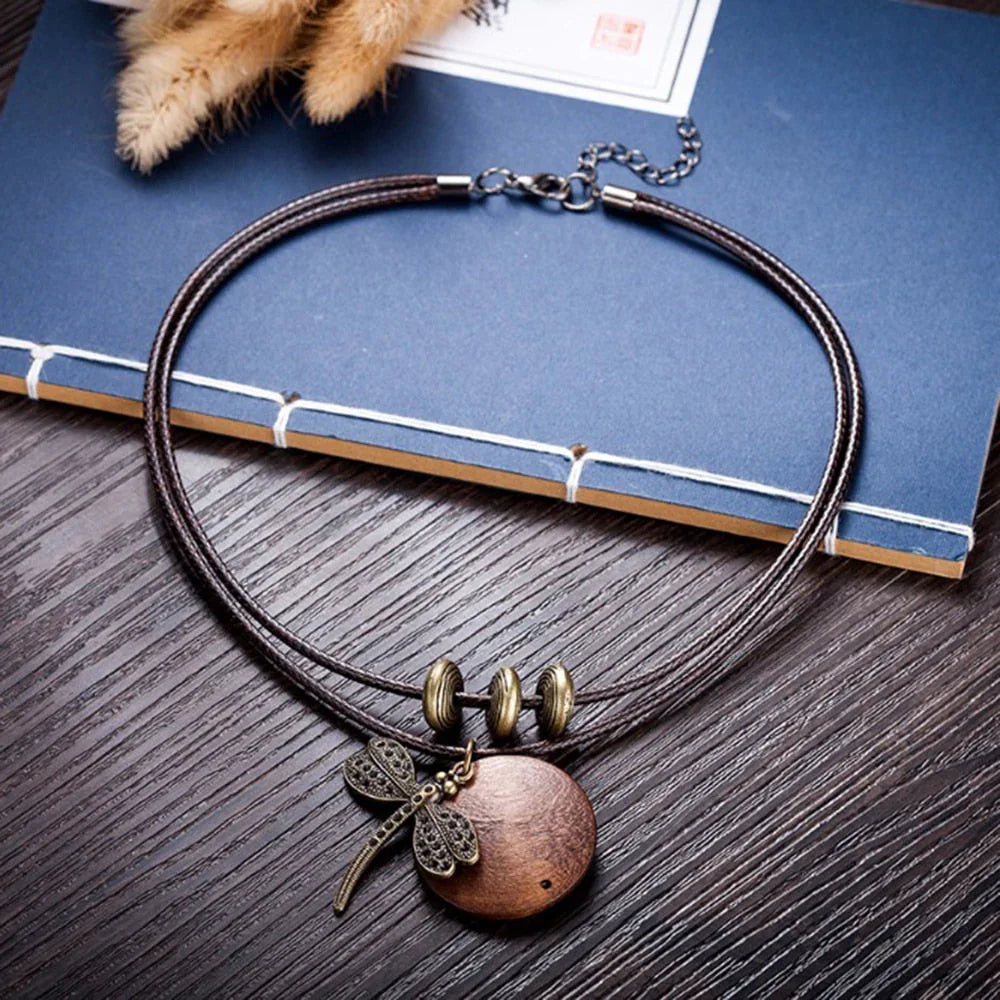 Women's Choker Necklace - Dragonfly 