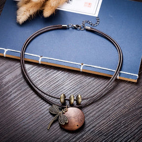 Women's Choker Necklace - Dragonfly 