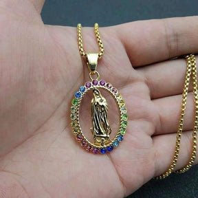 Collar de la Virgen María Multicolor - Vitral
