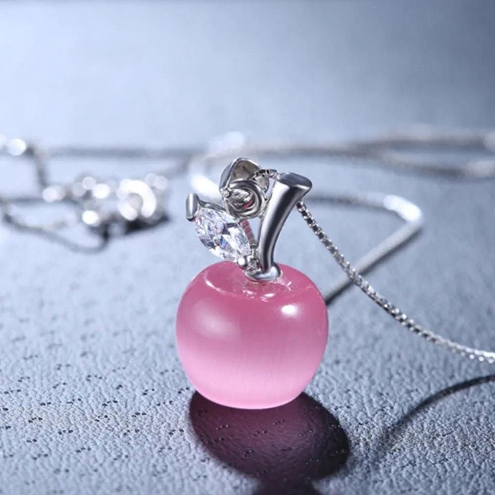 Women's Apple Opal Necklace