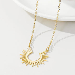 Colar Raios de Sol Vazado Banhado a Ouro 18k - Sundian - Sundian