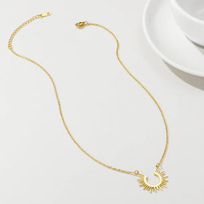 Colar Raios de Sol Vazado Banhado a Ouro 18k - Sundian - Sundian