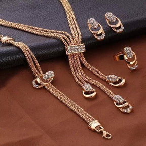 Conjunto Completo Joias de Cristais - 4 Peças