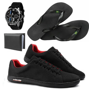 4-in-1 Kit Vegas Sneakers + Flip-flops + Wallet and Watch - Free Shipping + Immediate Delivery + Gift