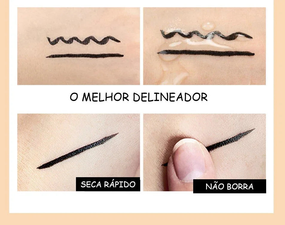 Black Eyeliner with 2 Tips - Quick Drying