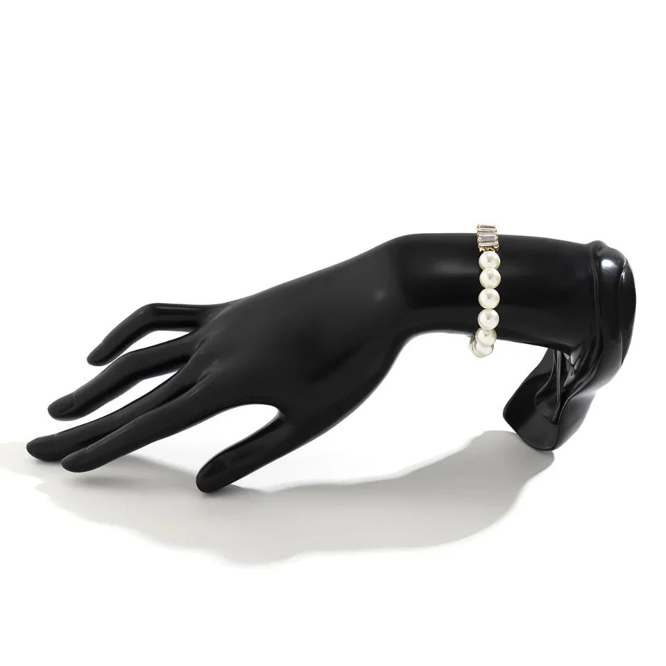 Pulsera Riviera con Perlas Baño de Oro 18k