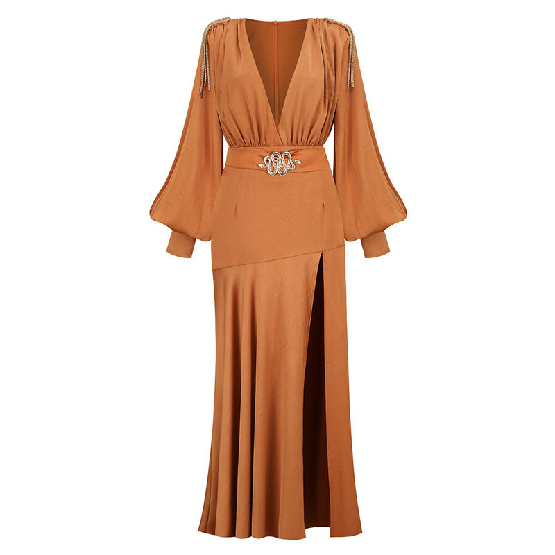 Vestido Camel