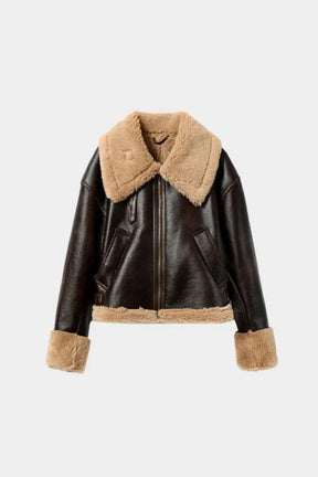 Casaco Feminino de Pele Vintage – Elegância e conforto para o dia a dia
