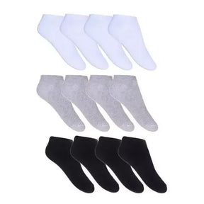 Kit with 10 PAIRS of Unisex Cotton Ankle Socks