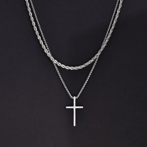 Kit 2 Necklaces with JC Crucifix 