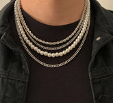 Pearl and Silver Necklace Kit - 4 Pieces