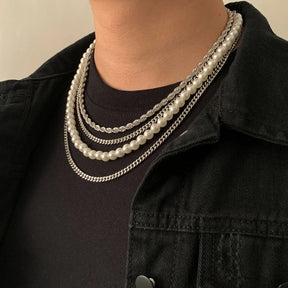 Pearl and Silver Necklace Kit - 4 Pieces