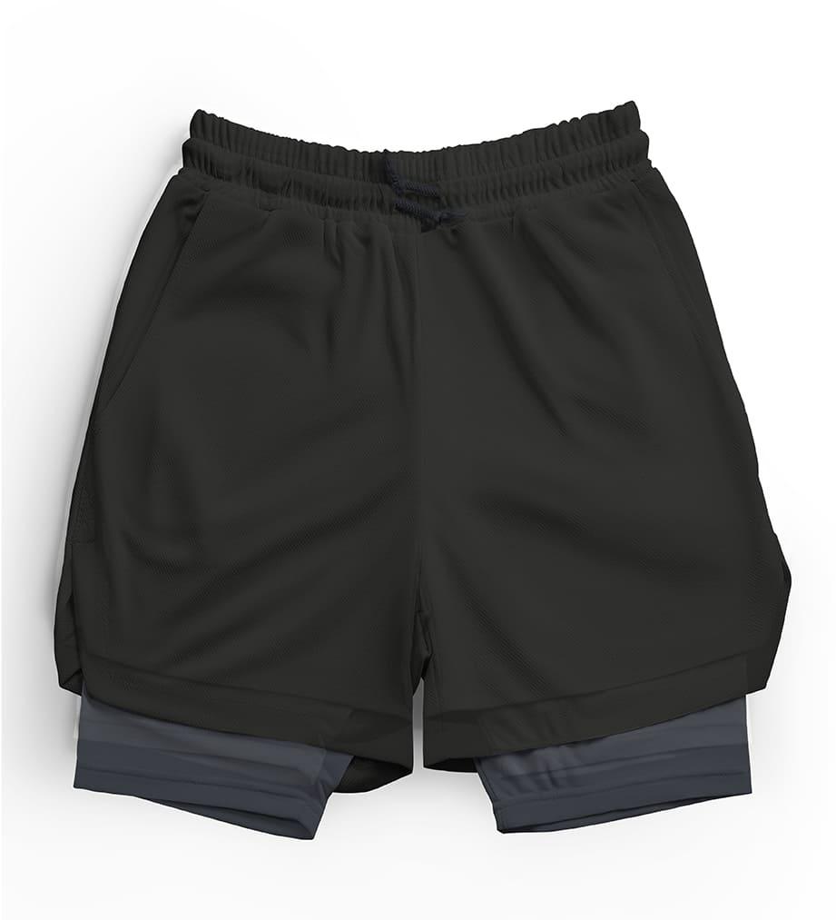 Shorts Compressão 2 em 1 - PRETO BÁSICO - Frete Grátis + Brinde - Sundian