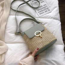 Bolsa Transversal de Palha Anne