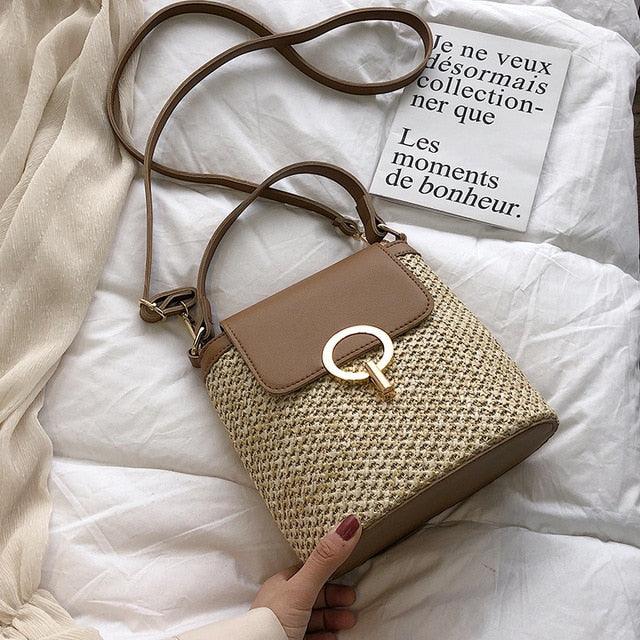 Anne Straw Crossbody Bag