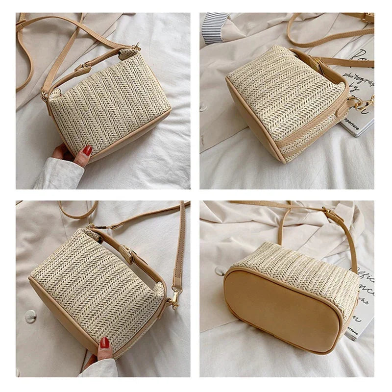 Tropically Straw Crossbody Bag