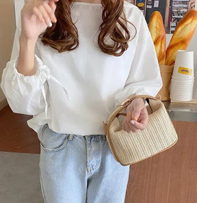 Tropically Straw Crossbody Bag