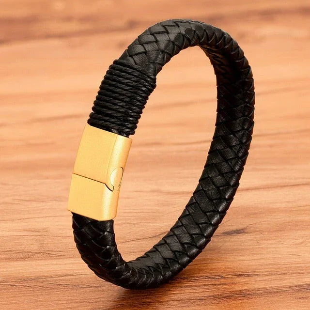 Pulsera de cuero artesanal 