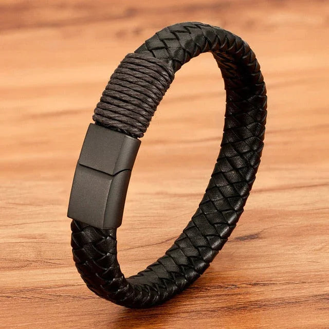 Pulsera de cuero artesanal 