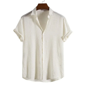 Camisa Elegante Manga Curta Sartory – Design moderno com toque clássico