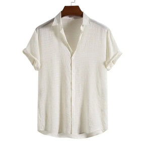 Camisa Elegante Manga Curta Sartory – Design moderno com toque clássico