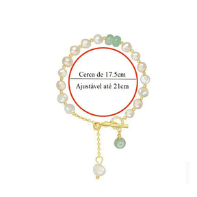 Pulsera de Perlas Crudas con Piedras Naturales