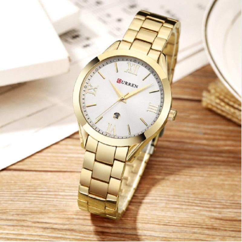 Relógio Curren Feminino com Pulseira de Aço Hipoalergênico - Sundian Store