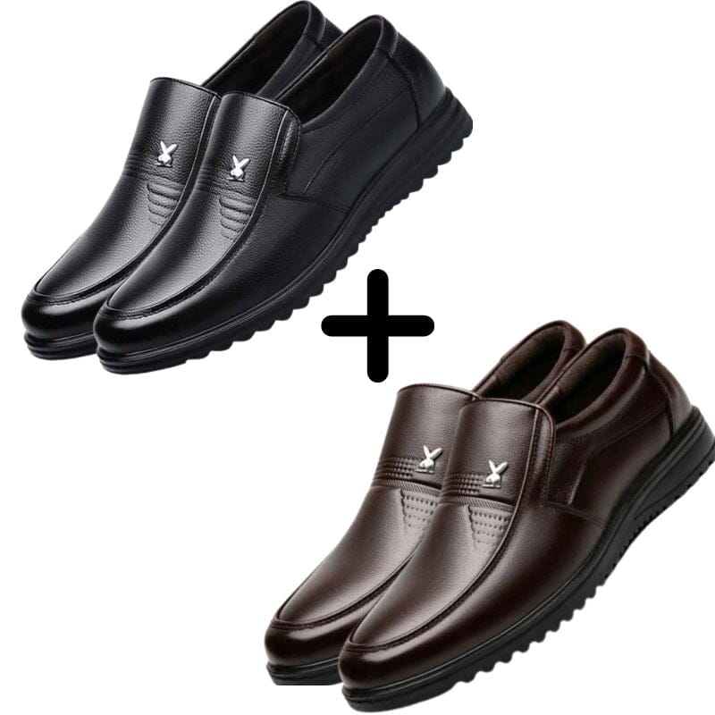 Sapato Mocassim Ortopédico de Couro - [ COMPRE 1 LEVE 2 ]