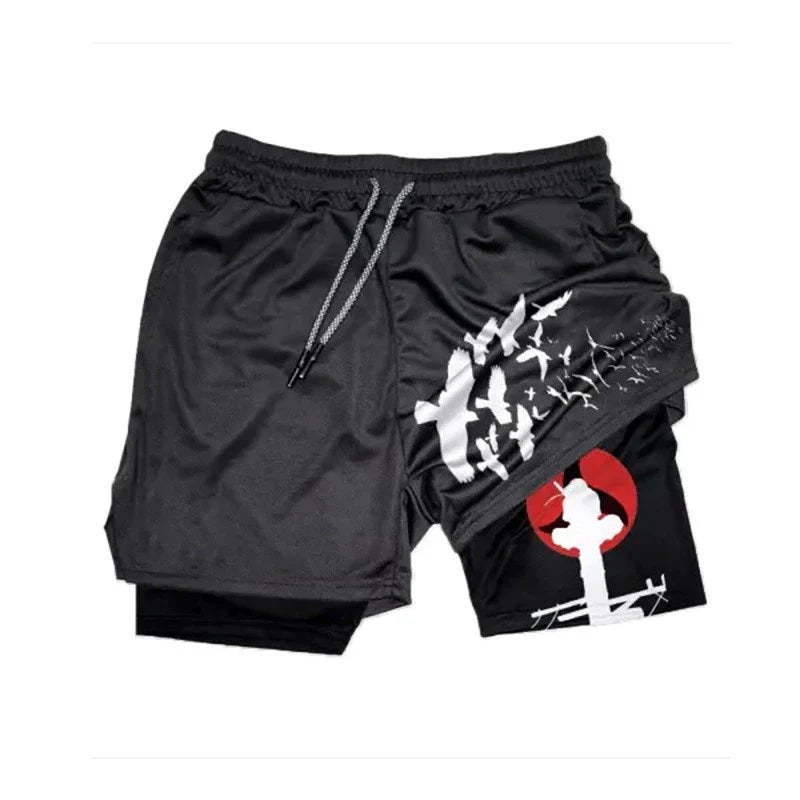 2-in-1 Compression Shorts - Red - Sundian 
