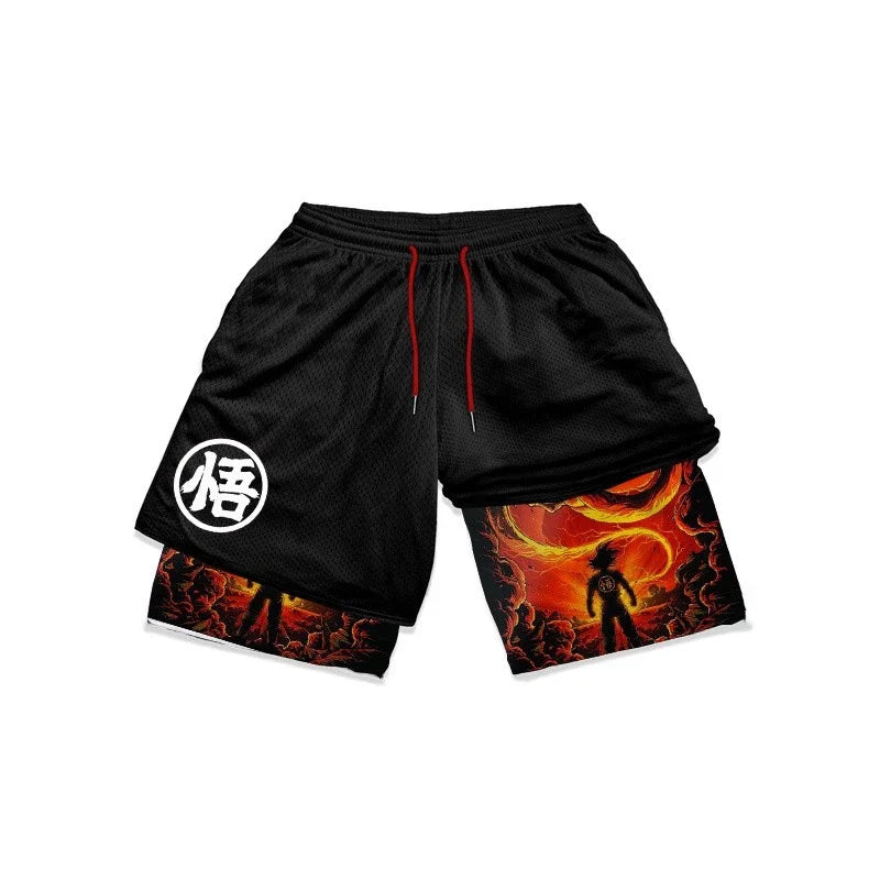 2-in-1 Compression Shorts - KANJI - Sundian 