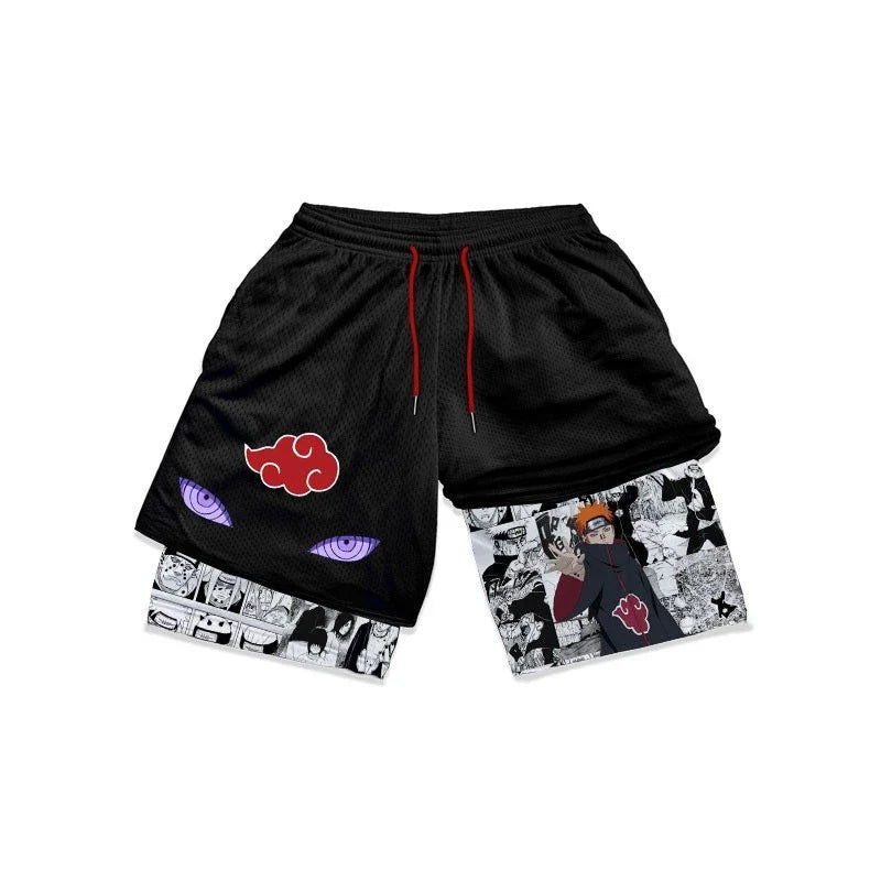 2-in-1 Compression Shorts - Red - Sundian 