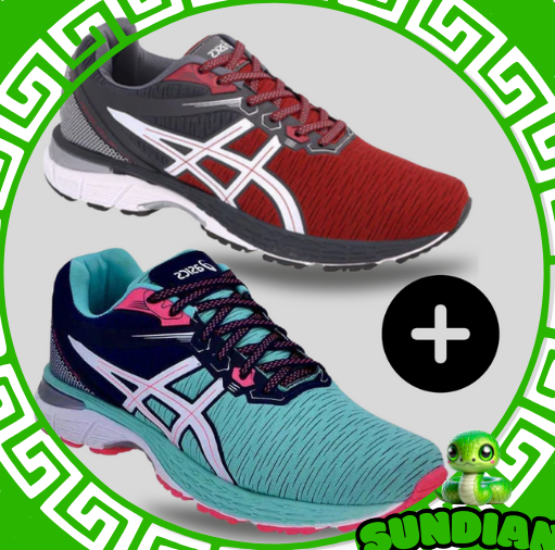 2 PARES Asics Revelation MASC e FEM COMPRE 1 LEVE 2