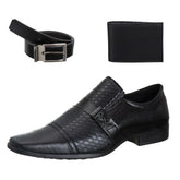 Kit Sapato Social Masculino + Cinto + Carteira Estilo e Conforto - Frete Grátis - Envio Imediato - Brinde