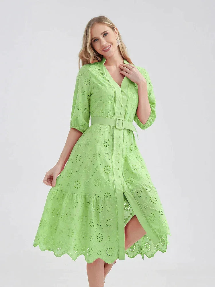 Vestido Midi Laise Soltinho Verano – Toque suave e visual encantador