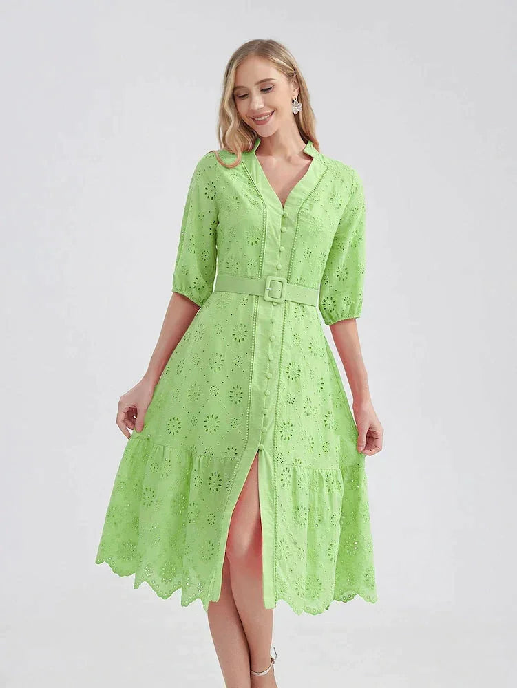 Vestido Midi Laise Soltinho Verano – Toque suave e visual encantador