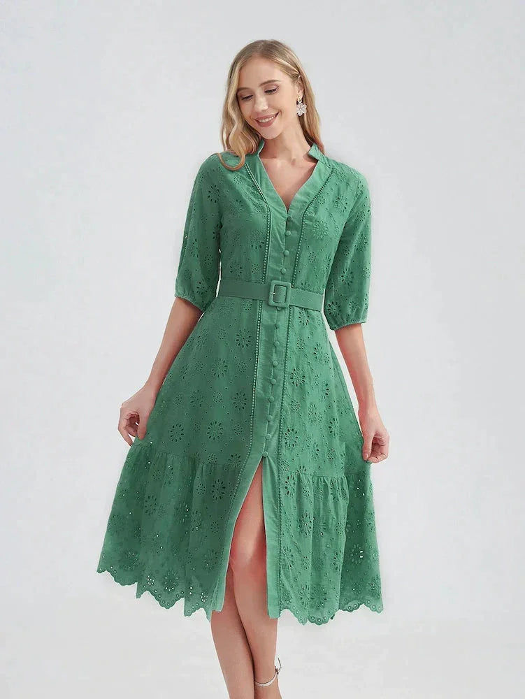 Vestido Midi Laise Soltinho Verano – Toque suave e visual encantador